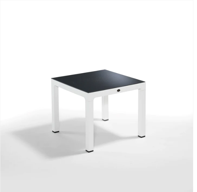Wood Masa 90x90 Noktalı Camlı Masa