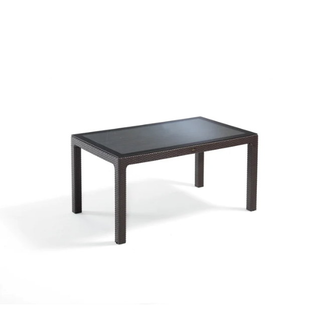Classi Rattan Masa 90x150 Camlı