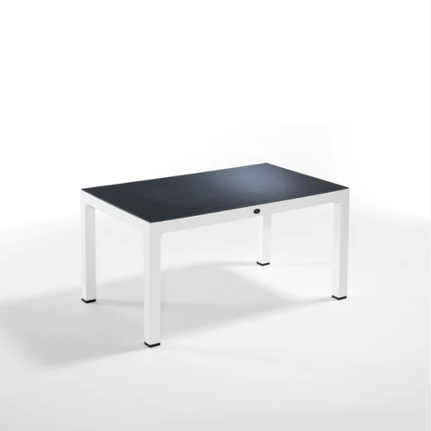 Wood Masa 90x150 Noktalı Camlı Masa
