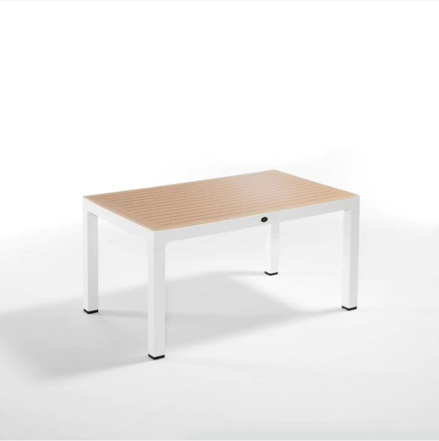 Wood Masa 90x150 Çizgili Camlı Masa